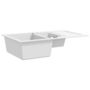 Voir la diapositive 3 : VIDAXL Evier de cuisine Granit Double lavabo Blanc