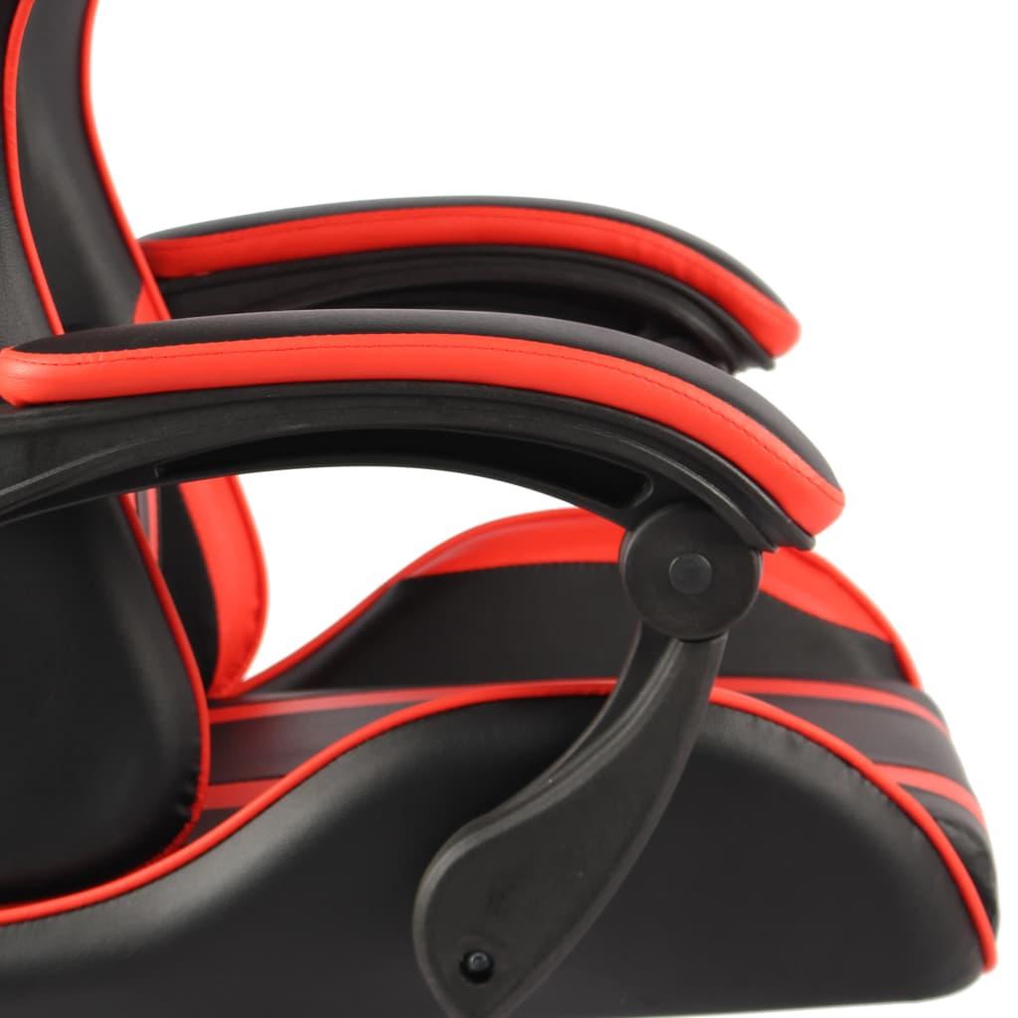 Voir la diapositive 5 : VIDAXL Fauteuil de jeux video et repose-pied Noir et rouge Similicuir