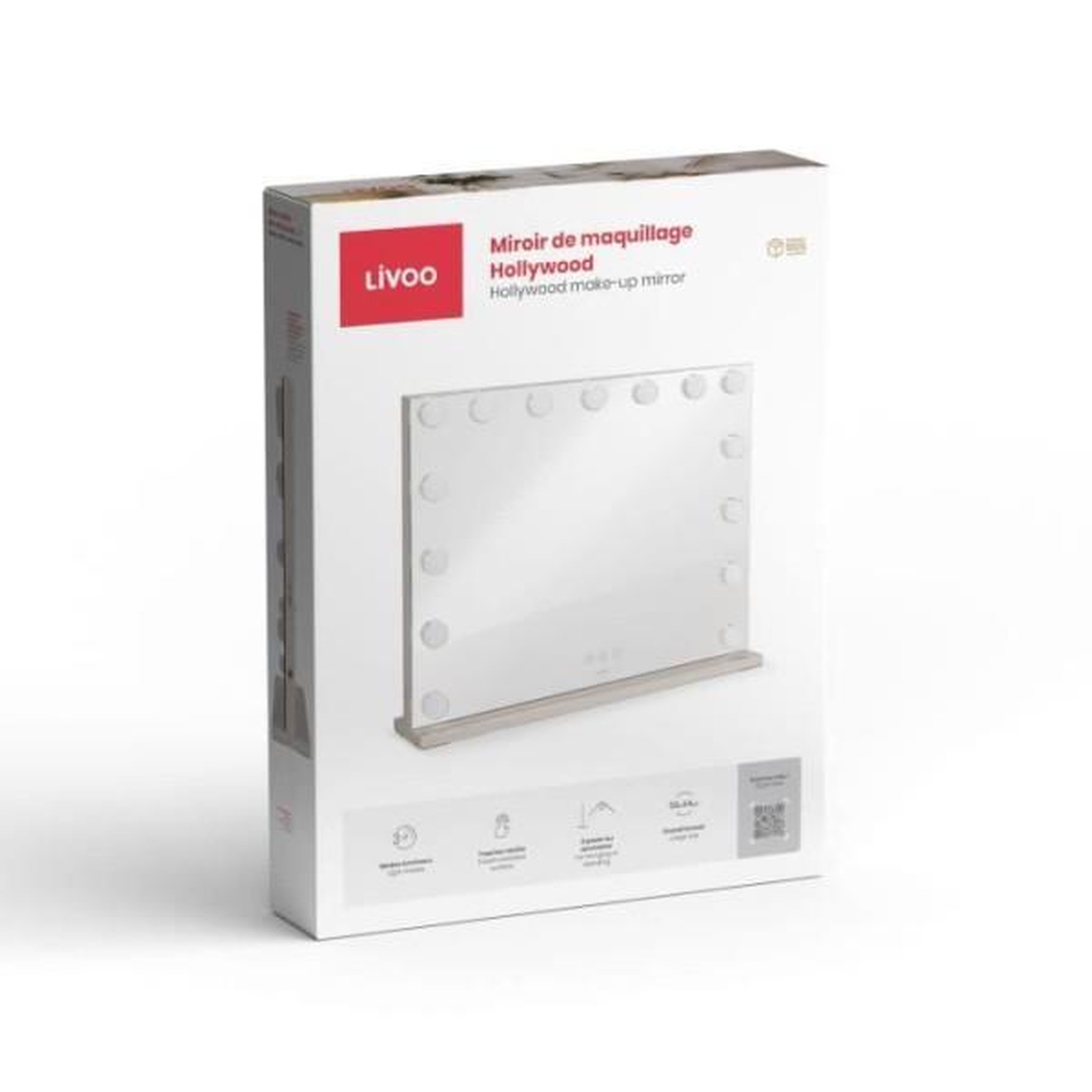 Voir la diapositive 4 : LIVOO Miroir lumineux 24w gris - dos207