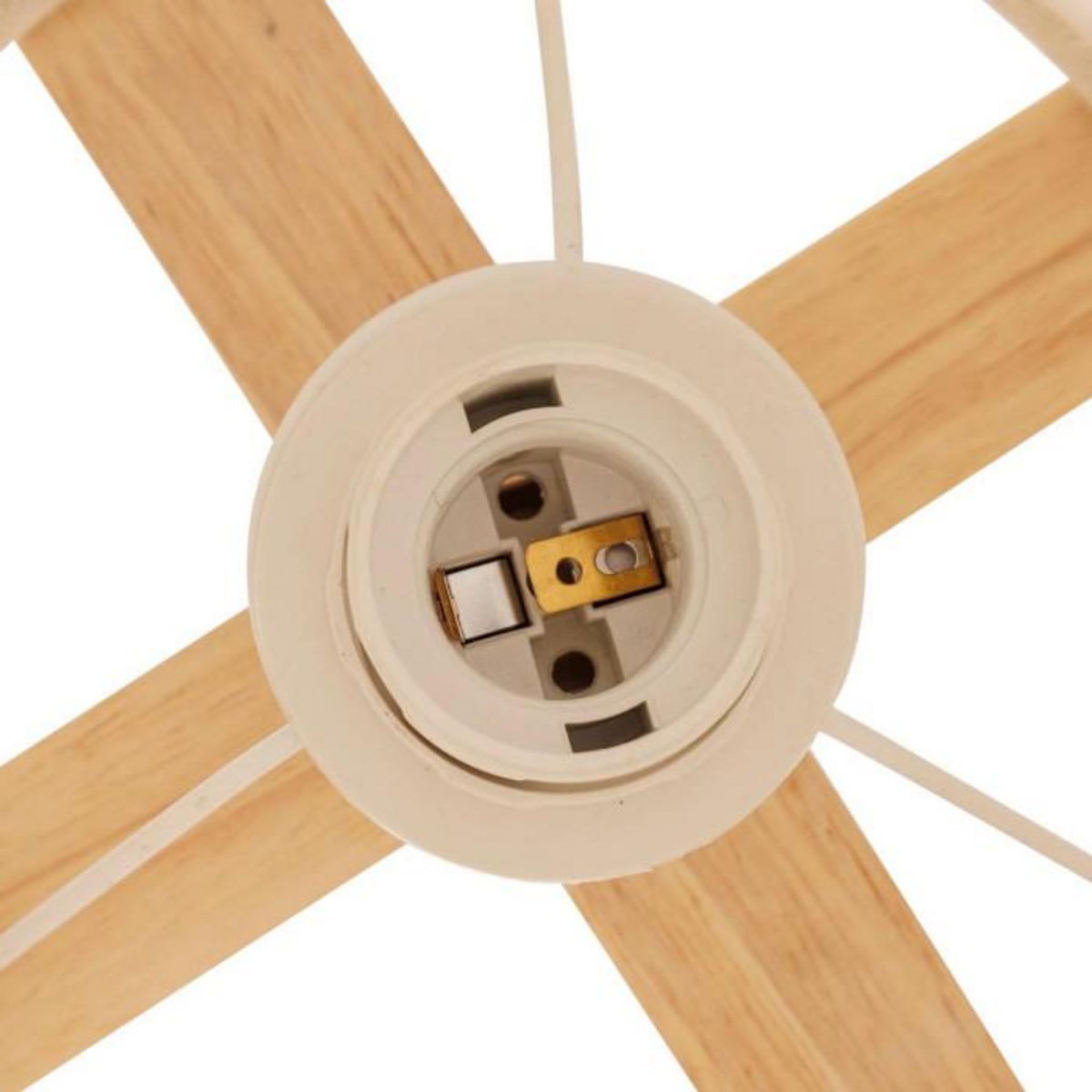 ATMOSPHERA Lampe à Poser en Bois  Rafa  37cm Beige