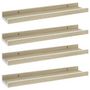 Voir la diapositive 2 : VIDAXL Etageres murales 4 pcs blanc et chene sonoma 40x9x3 cm