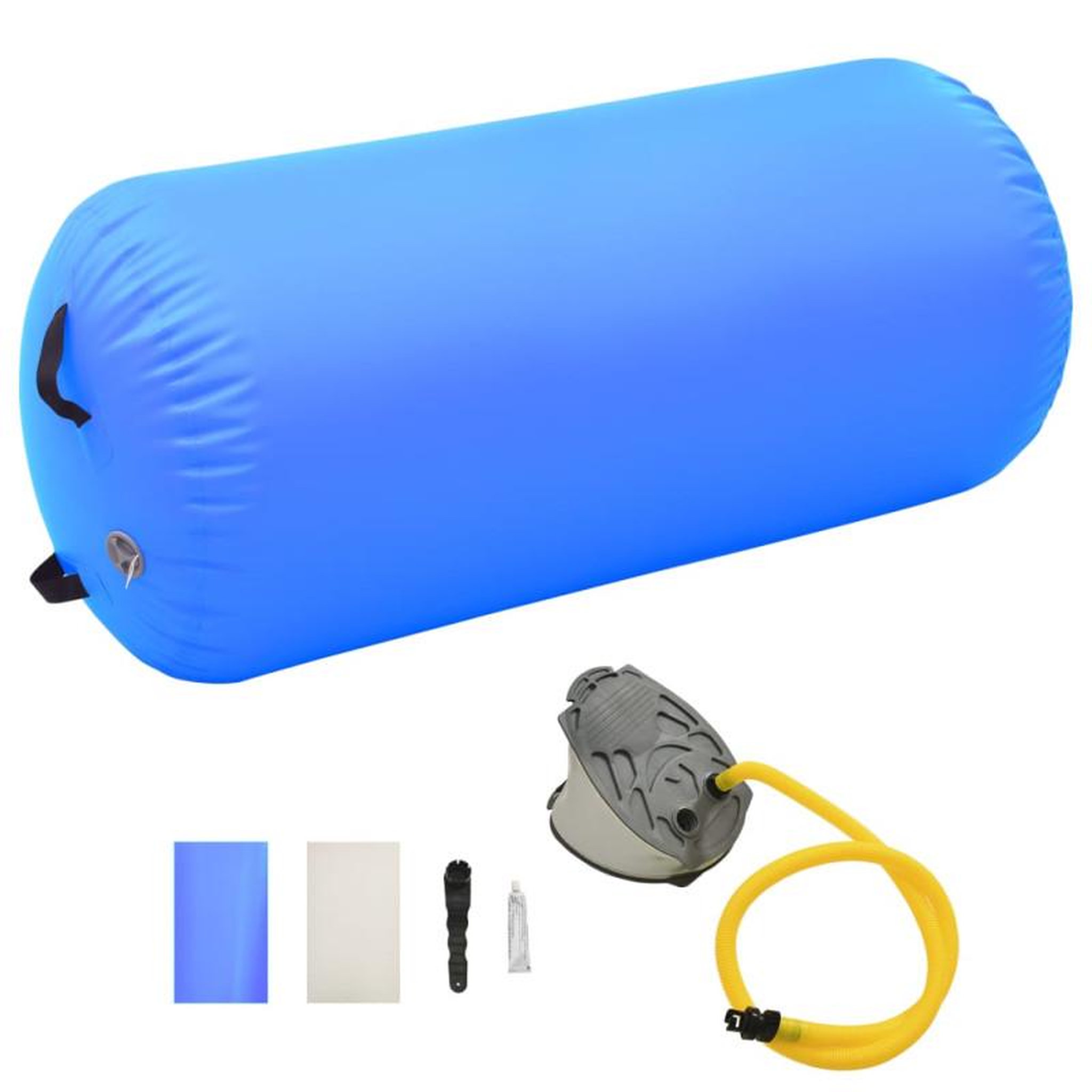 VIDAXL Rouleau gonflable de gymnastique avec pompe 120x75 cm PVC Bleu