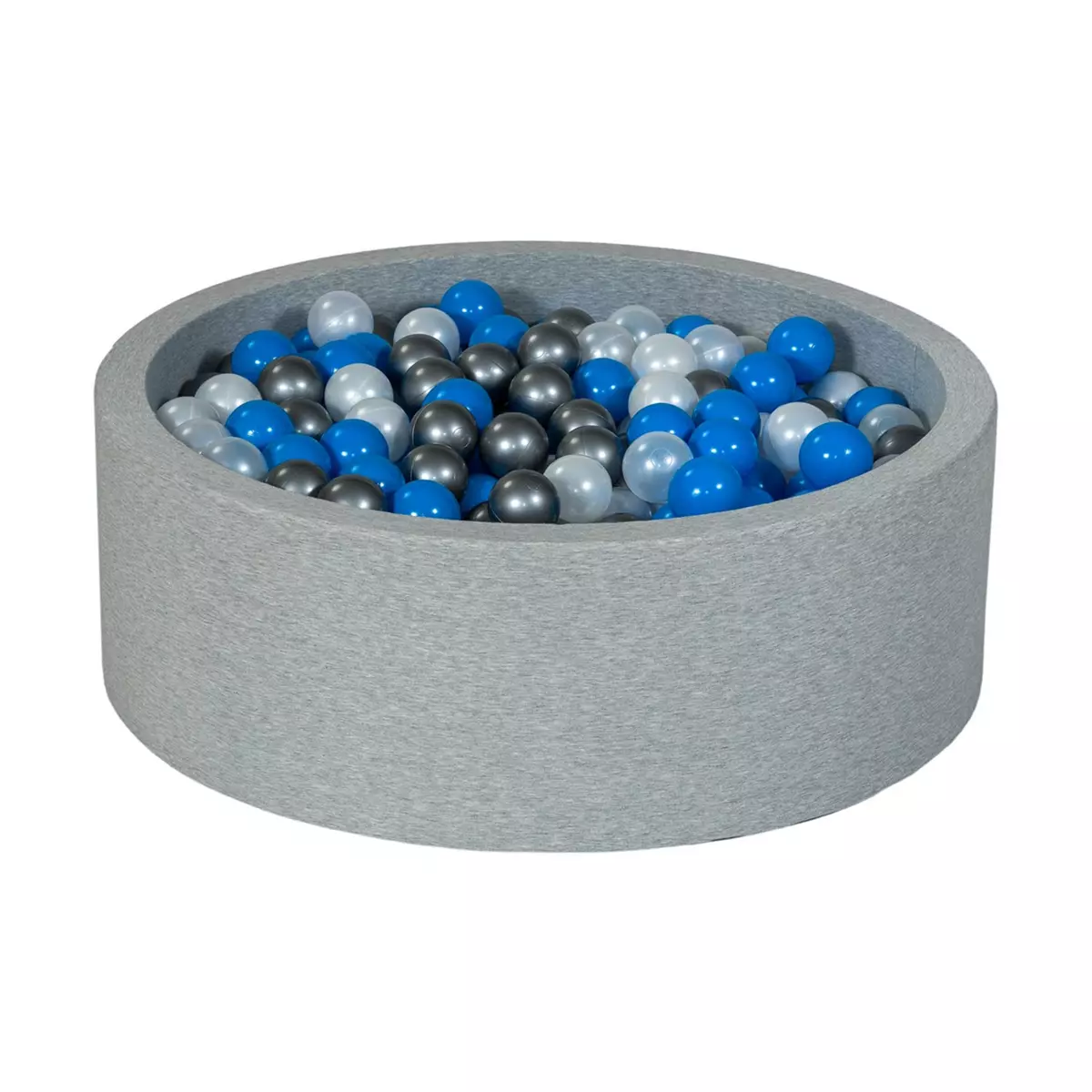  Piscine à balles Aire de jeu + 450 balles perle, bleu, argent