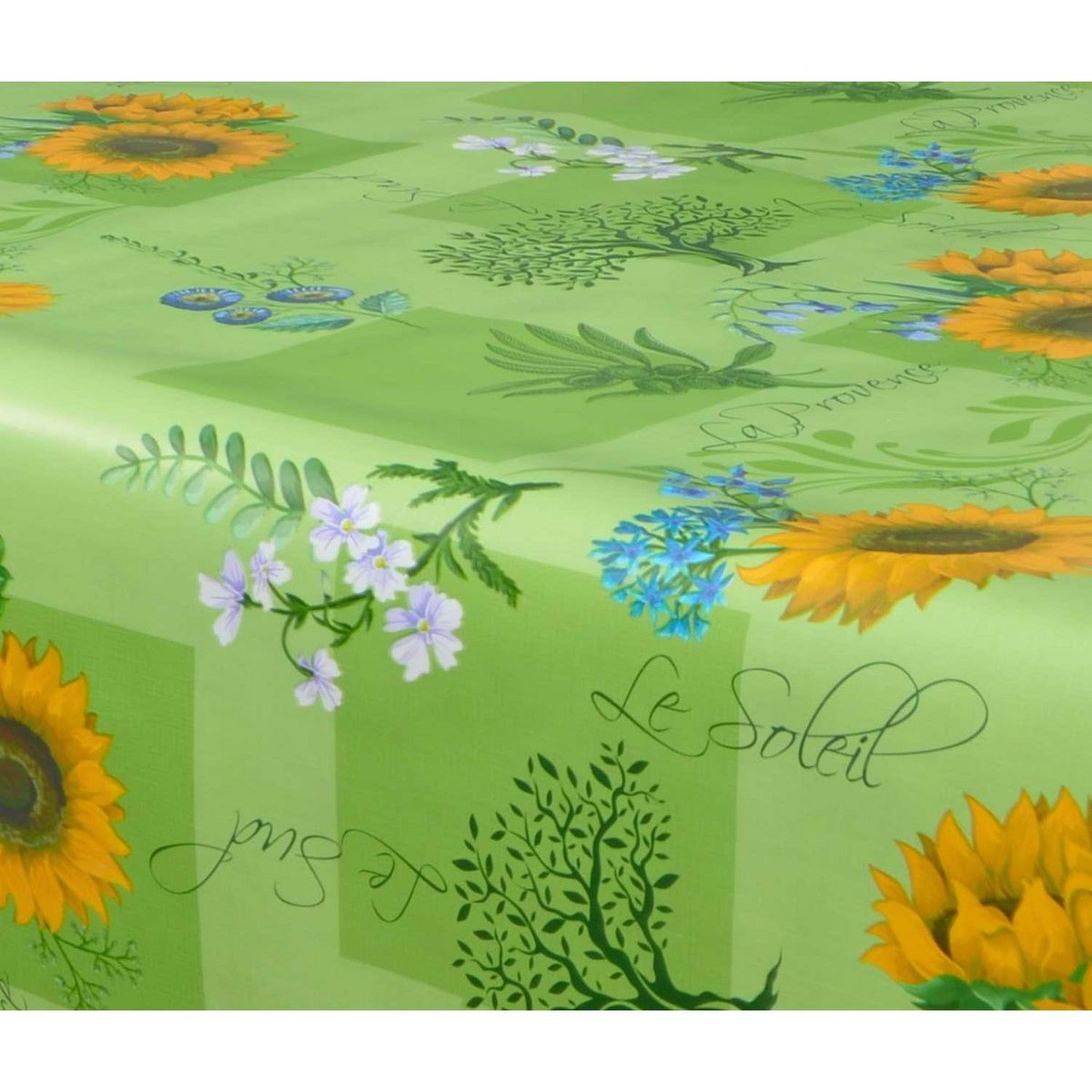 HABITABLE Nappe en toile cirée rectangulaire Gap - 140 x 200 cm - Vert