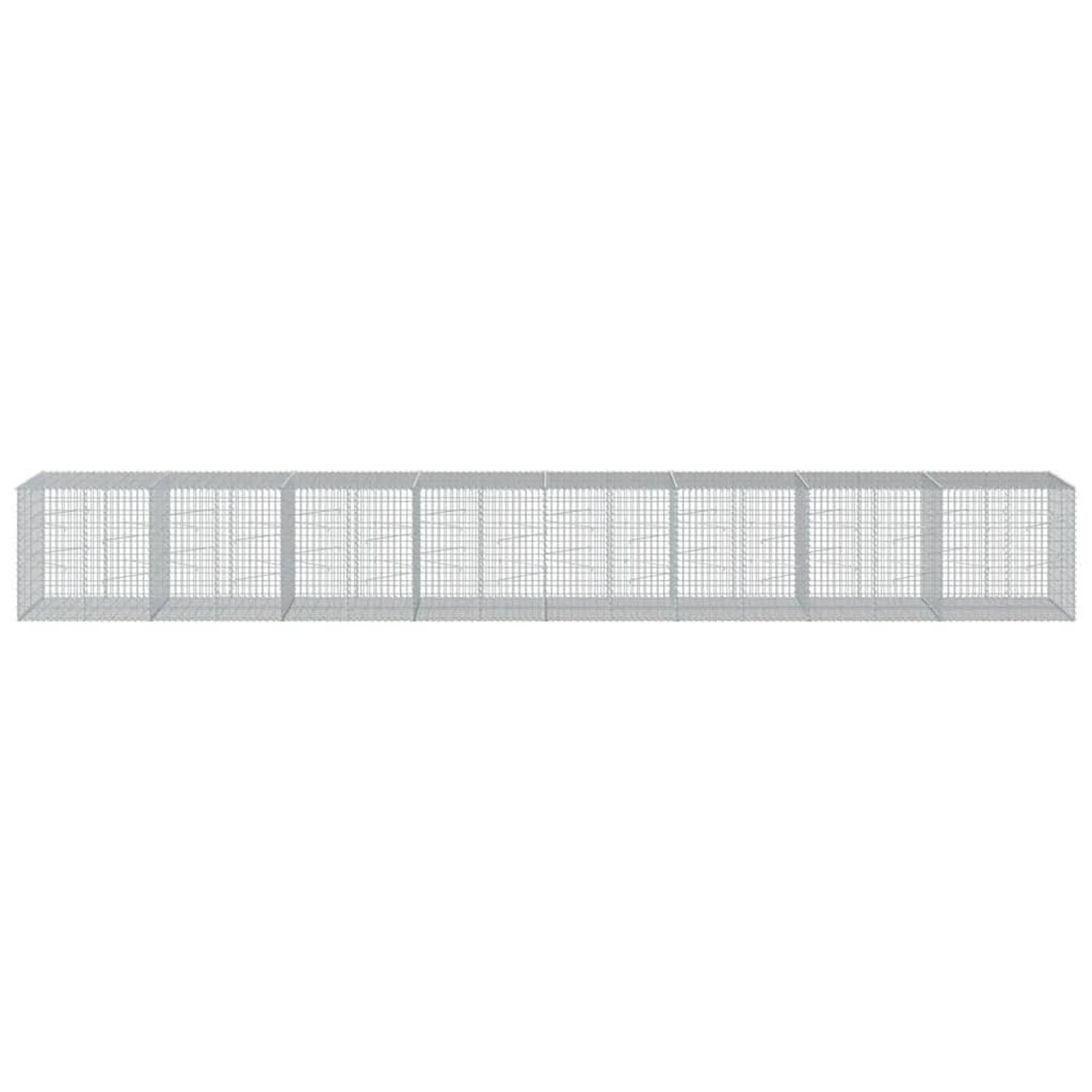 Voir la diapositive 3 : VIDAXL Panier gabion avec couvercle 800x100x100 cm fer galvanise