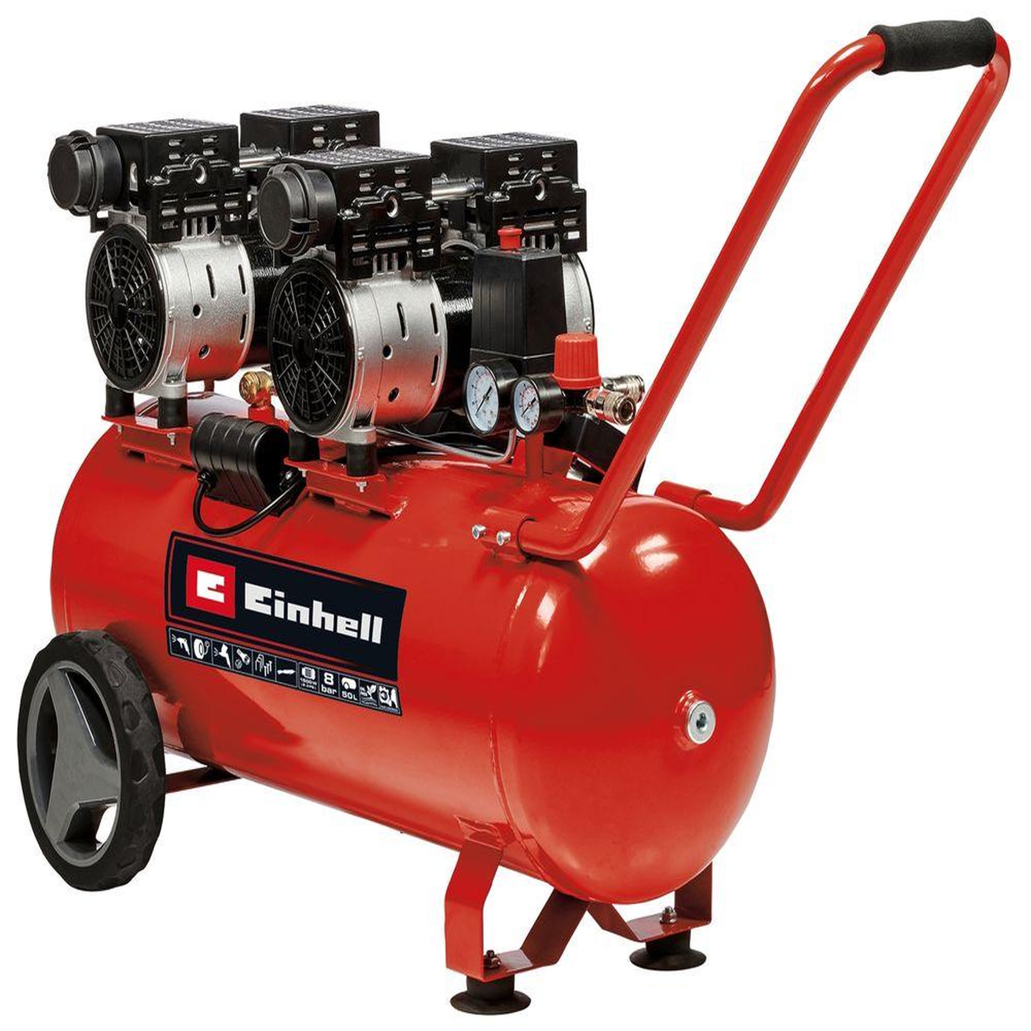 Einhell Compresseur TE-AC 50 Silent - Pression max. 8 bar - Capacité d'aspiration 270 L/min