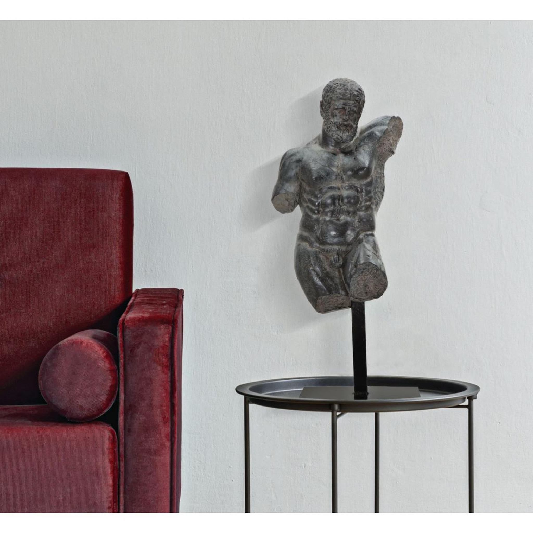 Voir la diapositive 6 : Paris Prix Statue buste masculin  musée  57cm noir