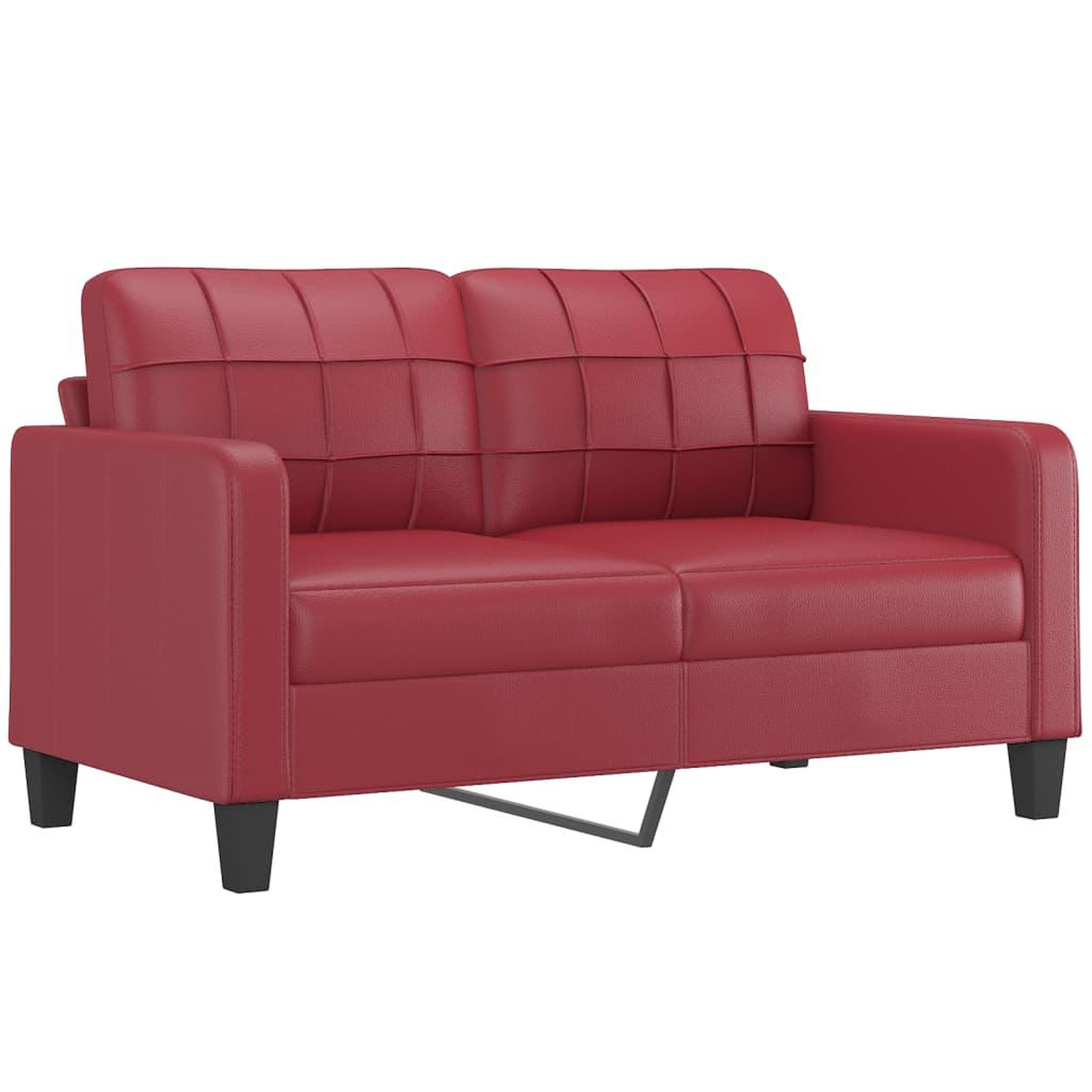 Voir la diapositive 4 : VIDAXL Ensemble de canapes 2 pcs et coussins Rouge bordeaux Similicuir
