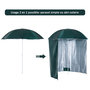 Voir la diapositive 4 : OUTSUNNY Parasol de plage Ø 2,2 x 2,2H cm protection UPF 50 + sac transport, sardines et lestage intégrés vert foncé