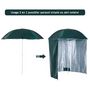 Voir la diapositive 4 : OUTSUNNY Parasol de plage Ø 2,2 x 2,2H cm protection UPF 50 + sac transport, sardines et lestage intégrés vert foncé