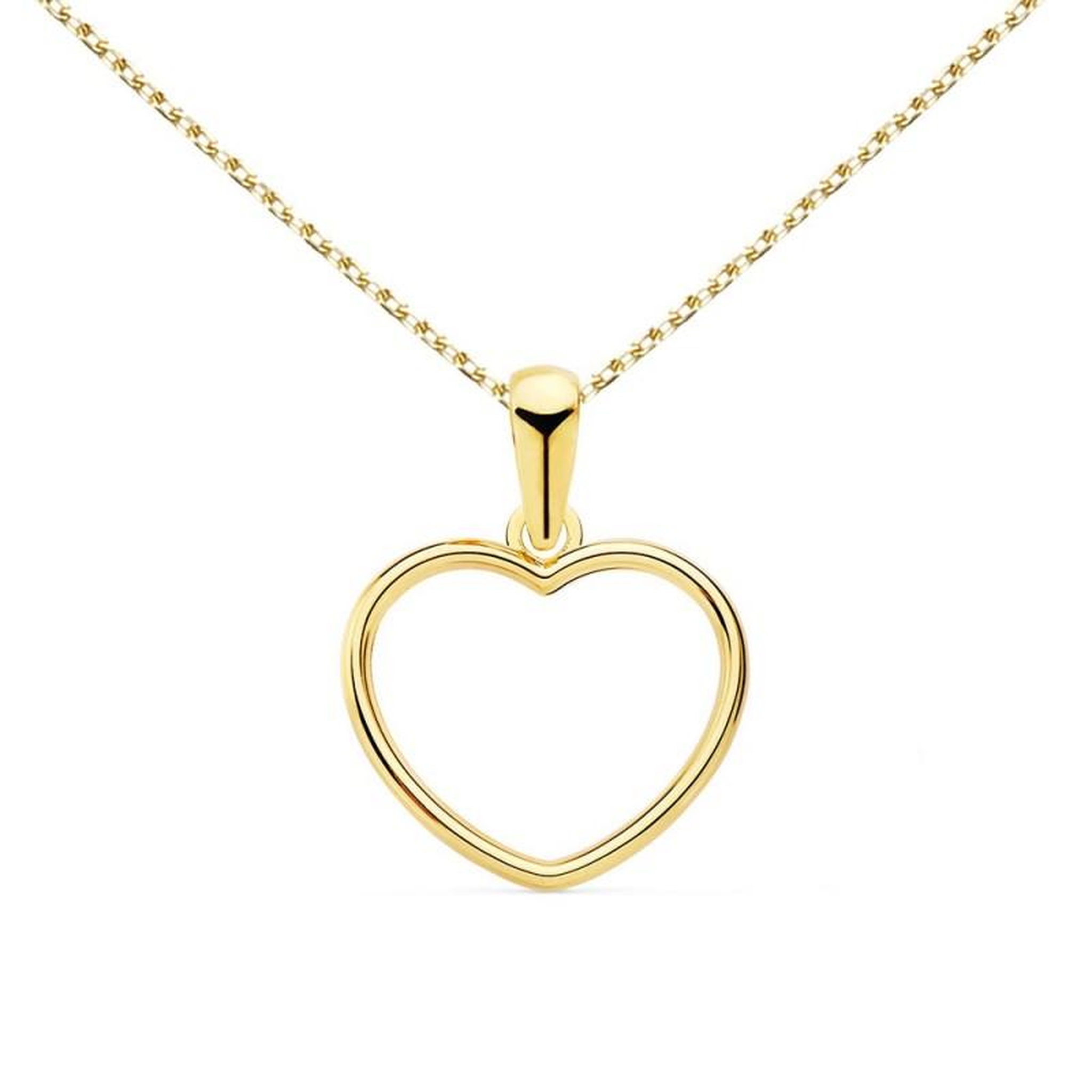 Voir la diapositive 1 : L'ATELIER D'AZUR Collier - Pendentif Or 18 Carats 750/000 Jaune - Coeur - Chaine Dorée