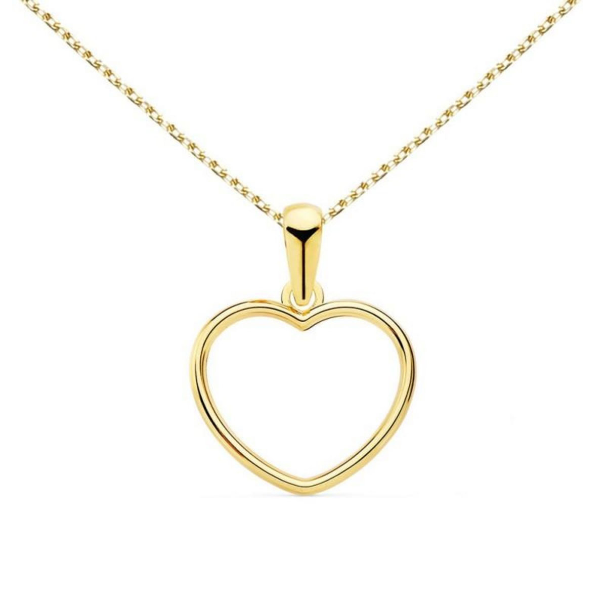 L'ATELIER D'AZUR Collier - Pendentif Or 18 Carats 750/000 Jaune - Coeur - Chaine Dorée