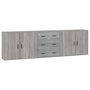Voir la diapositive 2 : VIDAXL Buffets 3 pcs Sonoma gris Bois d'ingenierie