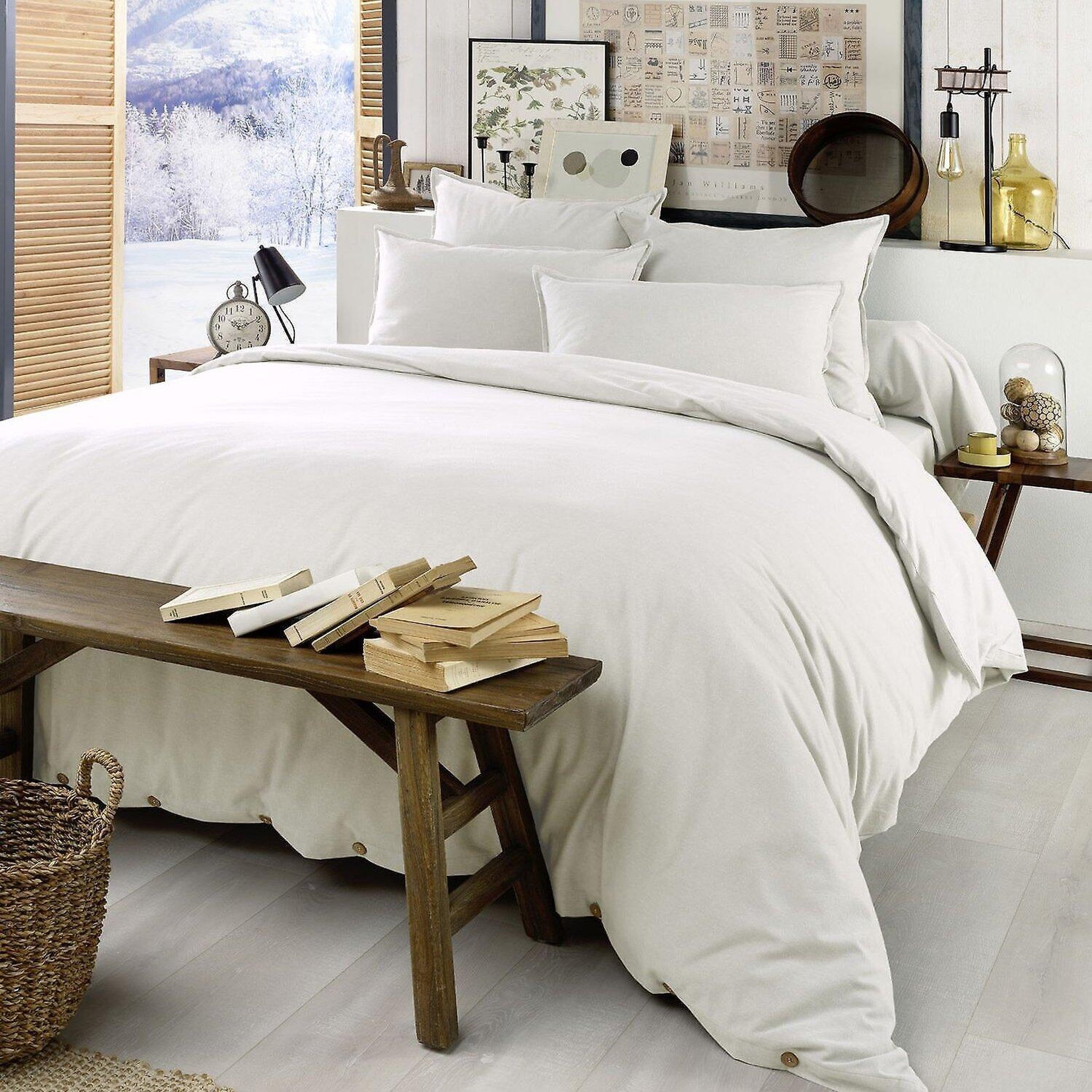 Voir la diapositive 1 : Home collection Housse de couette 100%flanelle