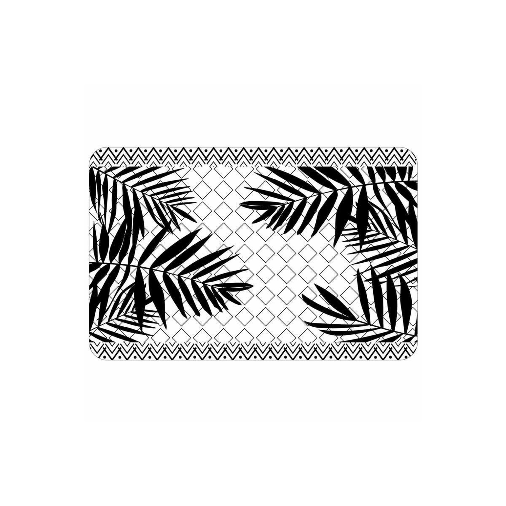 Douceur d'Intérieur Set de table  yantra  28x44cm blanc & noir