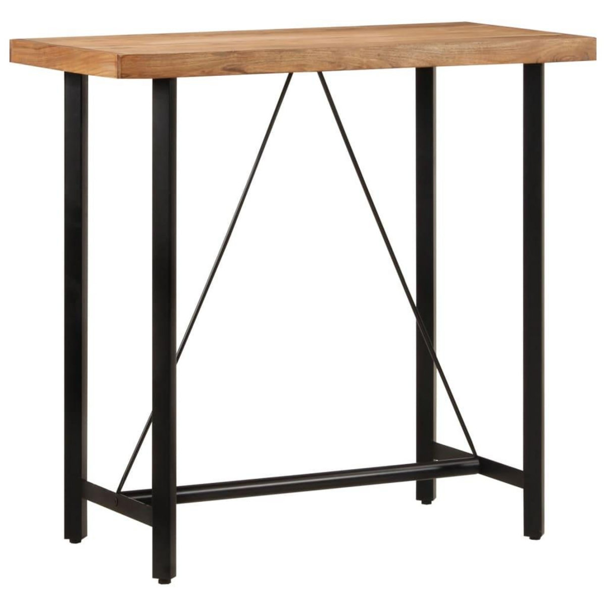 VIDAXL Table de bar 110x55x107 cm bois massif d'acacia et fer