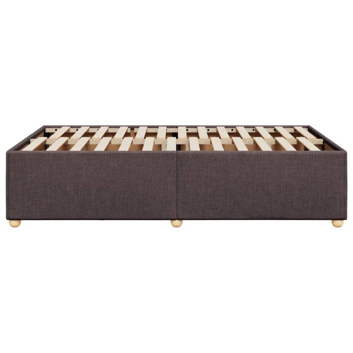 VIDAXL Cadre de lit sans matelas marron fonce 120x190 cm tissu