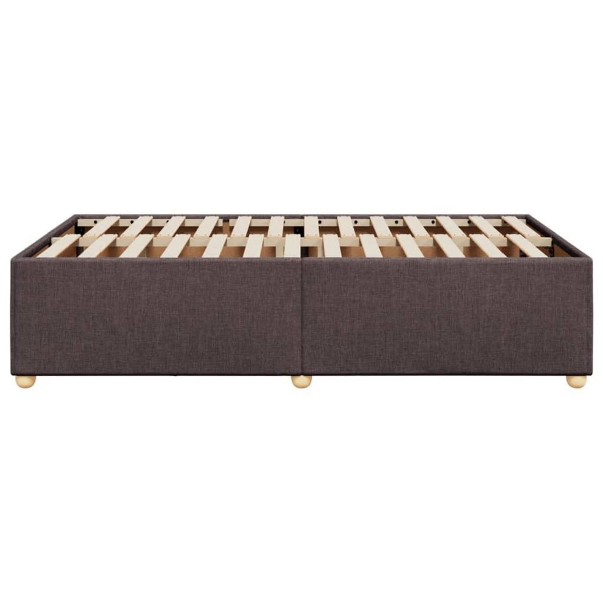 VIDAXL Cadre de lit sans matelas marron fonce 120x190 cm tissu