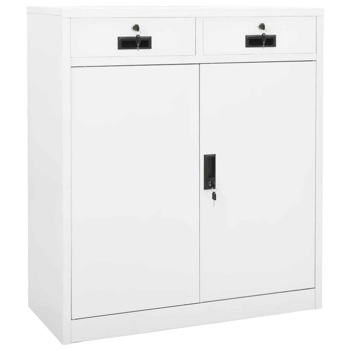 VIDAXL Armoire de bureau Blanc 90x40x102 cm Acier