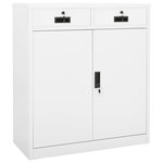 VIDAXL Armoire de bureau Blanc 90x40x102 cm Acier