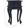 Voir la diapositive 6 : VIDAXL Table de chevet Cafe noir clair 35x30x60cm Bois d'acajou massif
