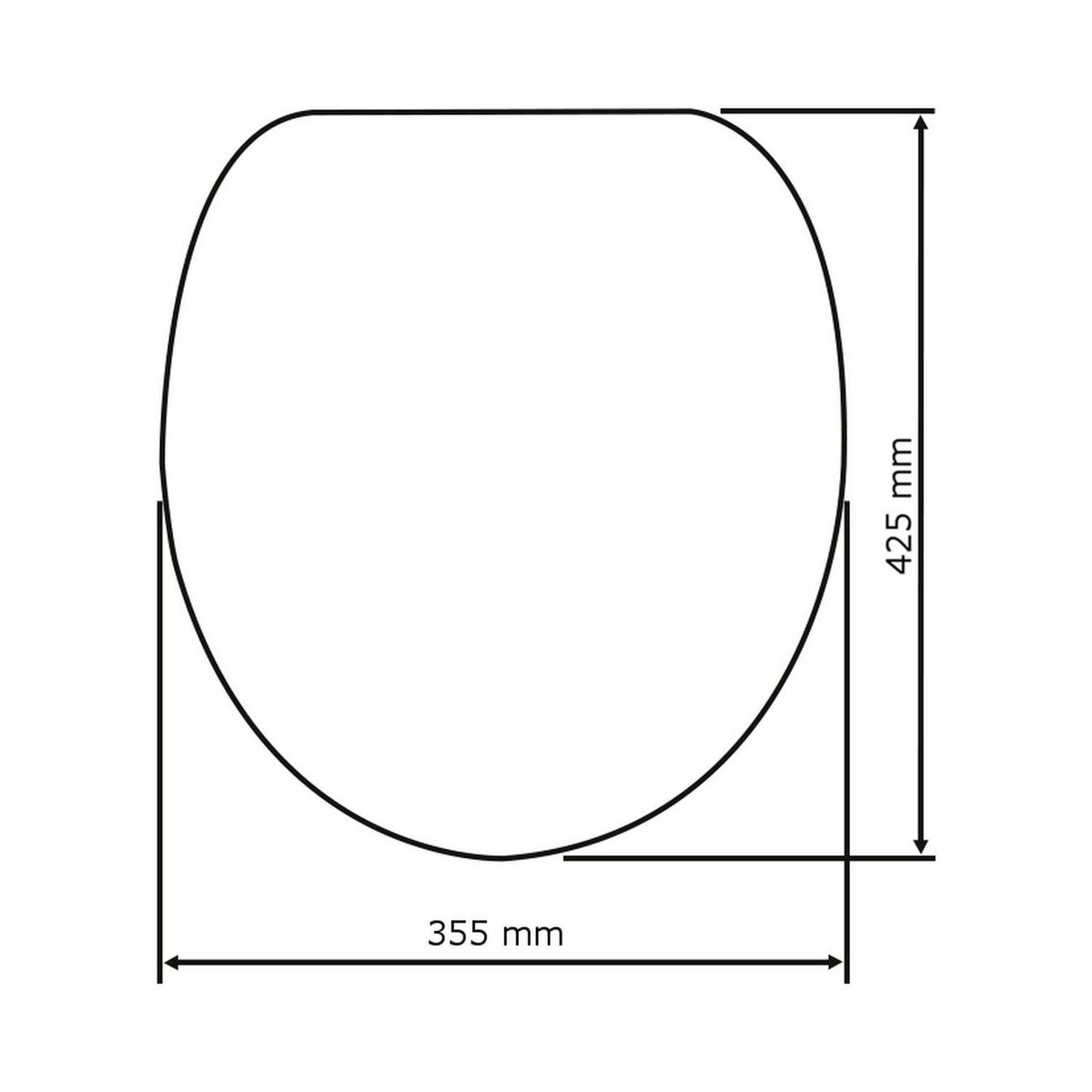 Wenko Abattant WC en MDF design bois chêne - Gris