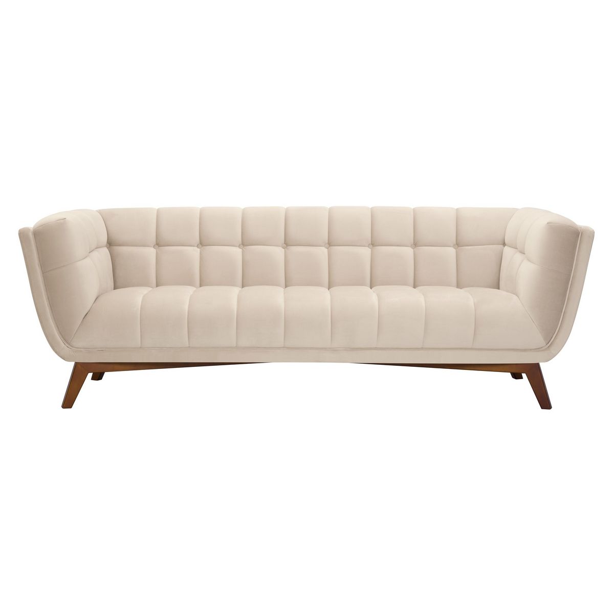 Rendez vous déco Canapé 3 places en velours vert foncé - Mona