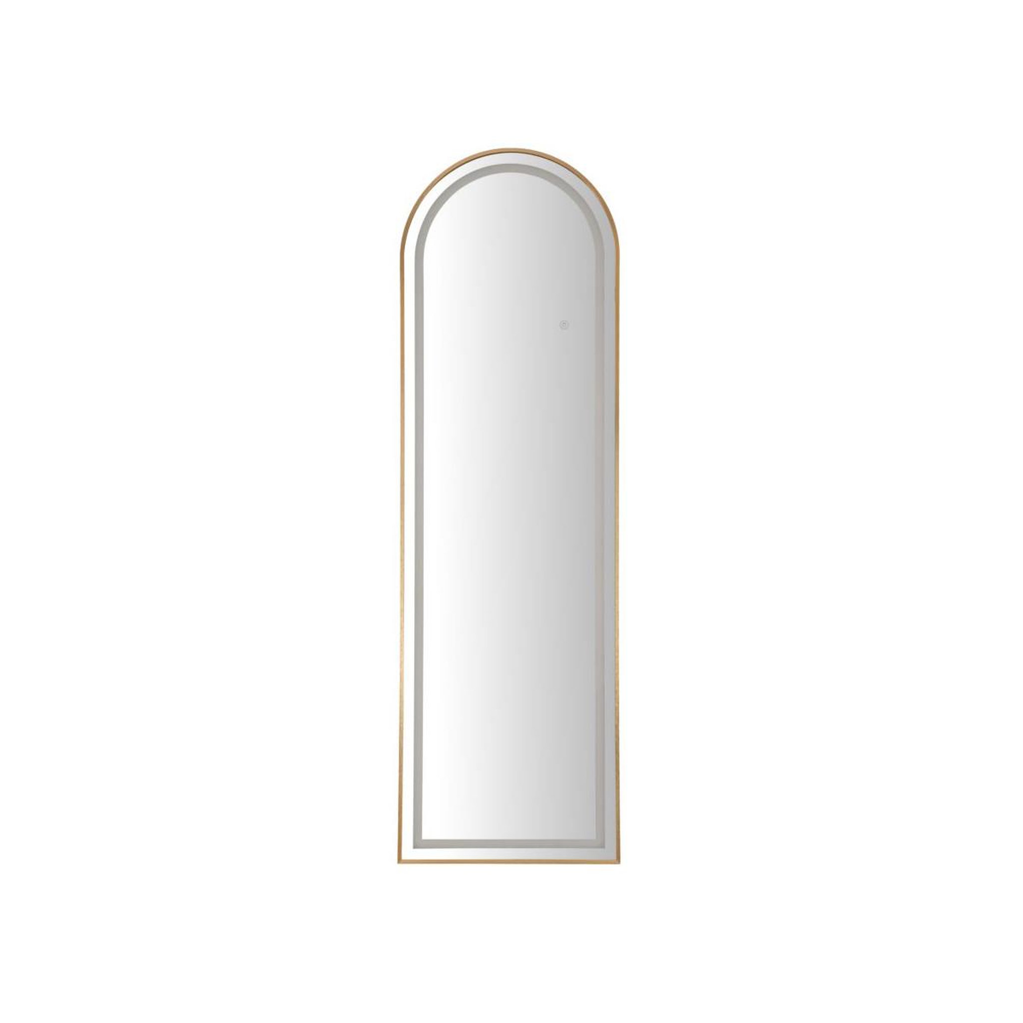 Voir la diapositive 2 : Paris Prix Miroir sur Pied LED  Simple Arc  160cm Or