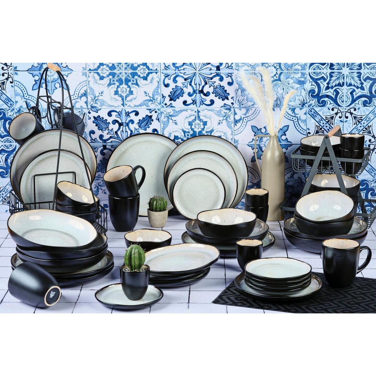 BJORN Service Complet IRIS - 48 pièces - Blanc ivoire