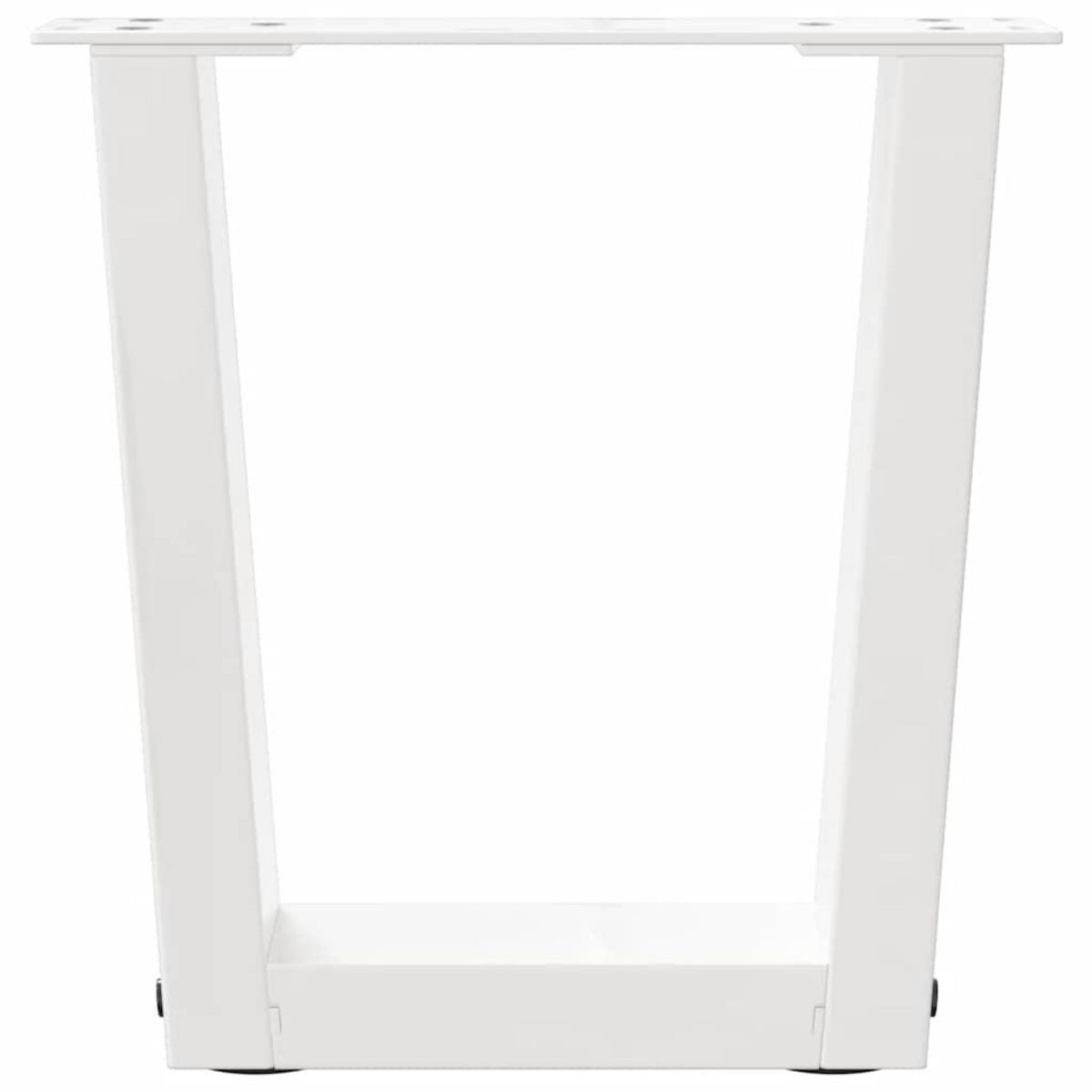 VIDAXL Pieds de table a manger forme V 2pcs blanc 40x(30-31,3)cm acier