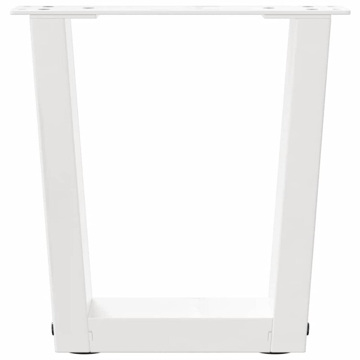 VIDAXL Pieds de table a manger forme V 2pcs blanc 40x(30-31,3)cm acier