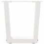 Voir la diapositive 5 : VIDAXL Pieds de table a manger forme V 2pcs blanc 40x(30-31,3)cm acier