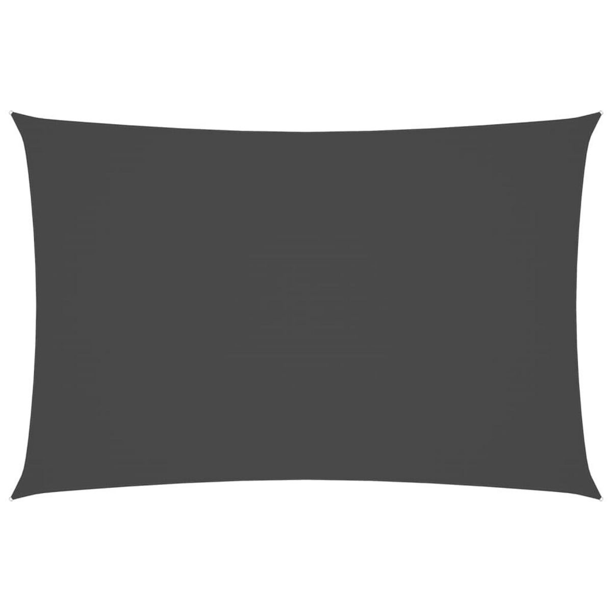 VIDAXL Voile de parasol tissu oxford rectangulaire 2x4 m anthracite