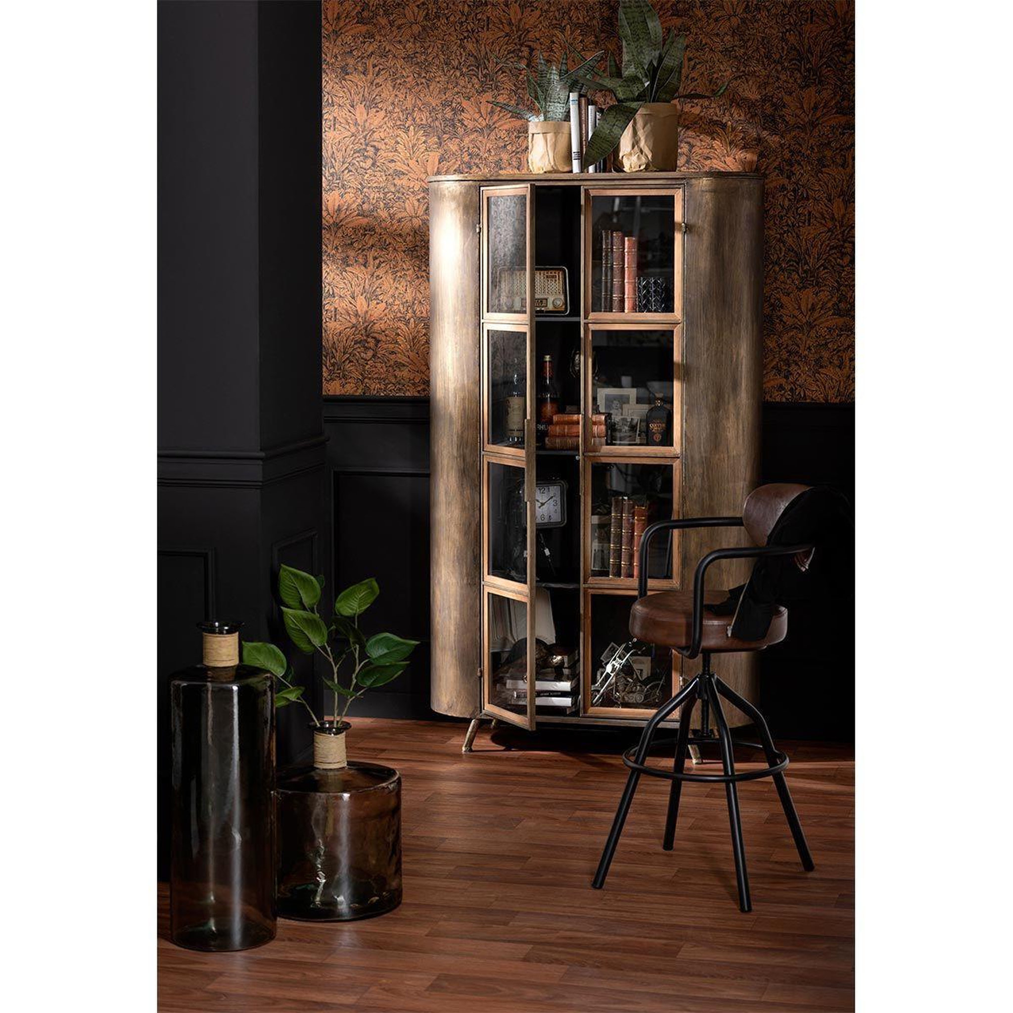 Voir la diapositive 3 : J-LINE Vase design en verre  safari  75cm marron