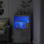 Voir la diapositive 1 : VIDAXL Armoire laterale avec lumieres LED gris beton bois d'ingenierie