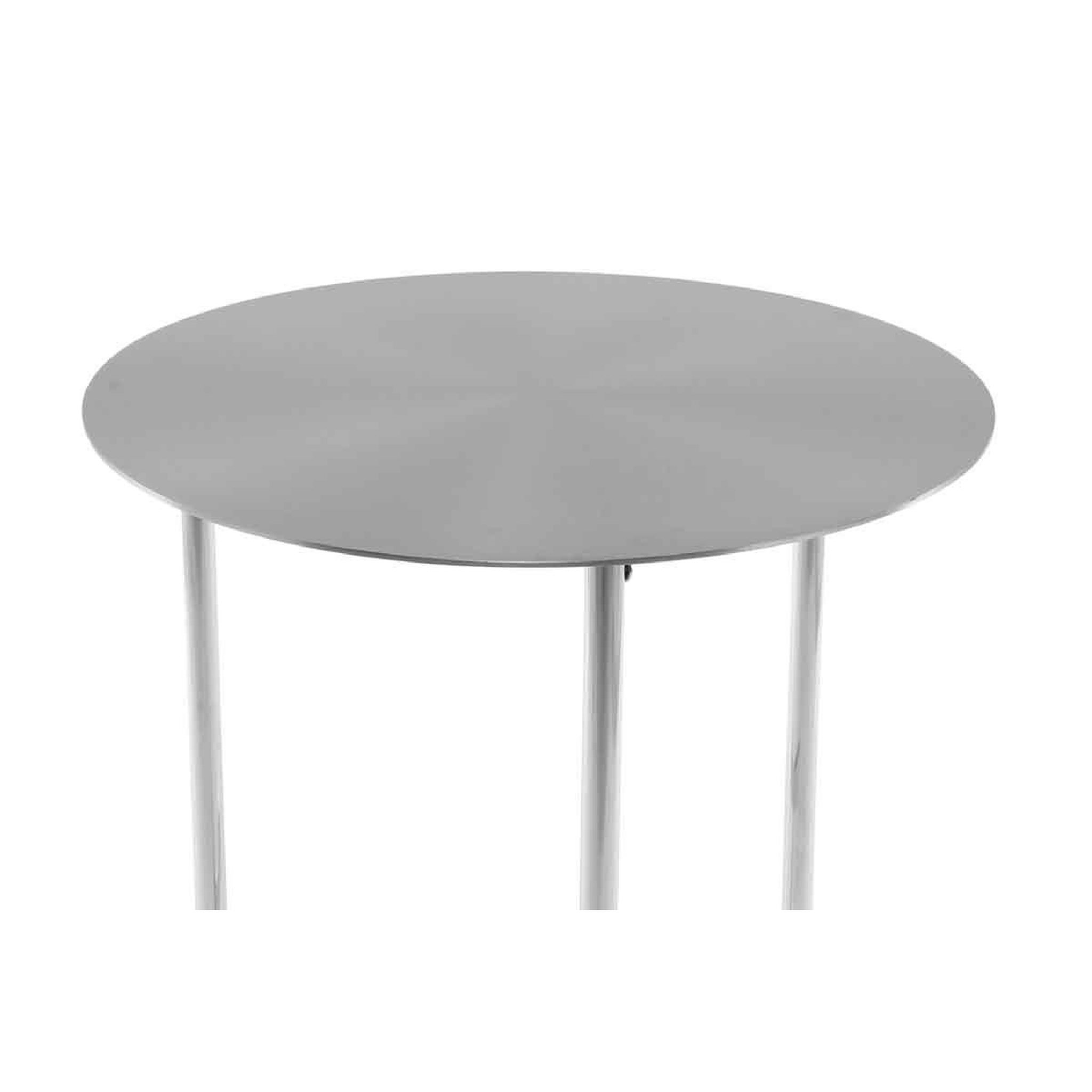 Voir la diapositive 5 : Paris Prix Table d'Appoint Ronde Design  Pema  54cm Argent