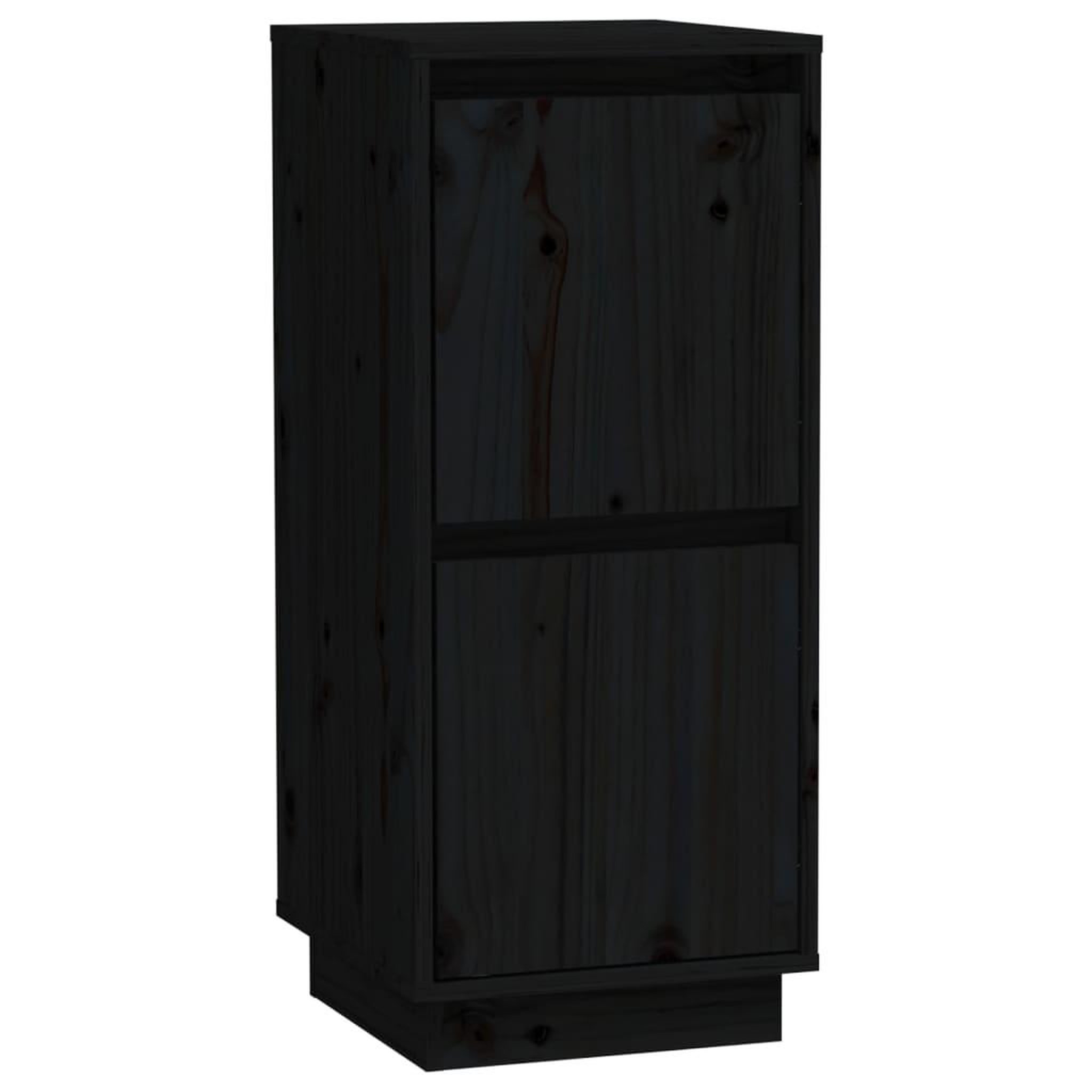 Voir la diapositive 2 : VIDAXL Buffet Noir 31,5x34x75 cm Bois massif de pin