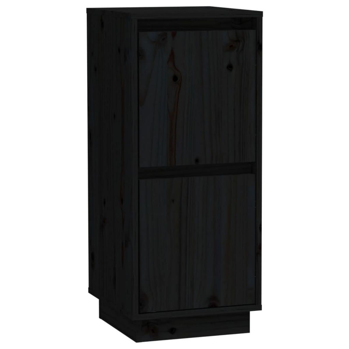 VIDAXL Buffet Noir 31,5x34x75 cm Bois massif de pin