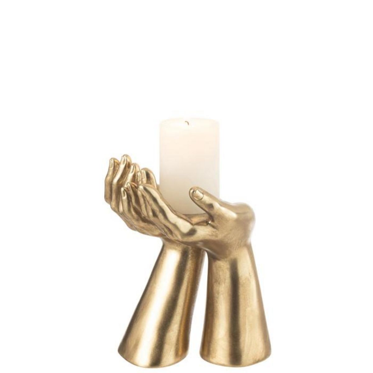 Paris Prix Bougeoir Déco en Résine  Mains  25cm Or
