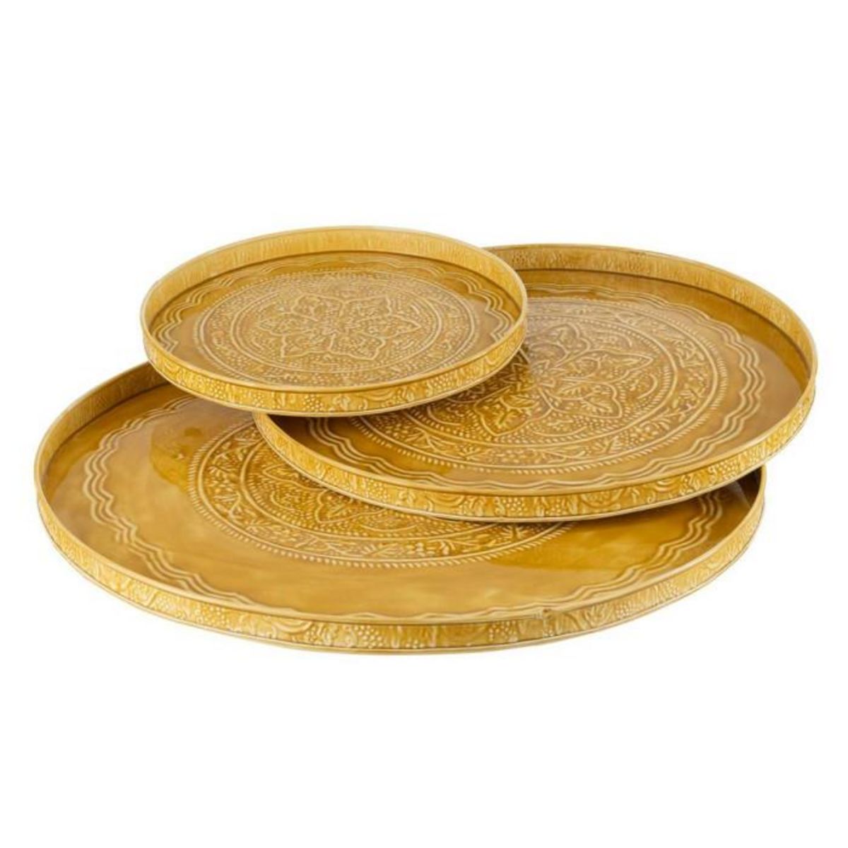 Paris Prix Plateau de Service Déco  Sévilla  35cm Ocre