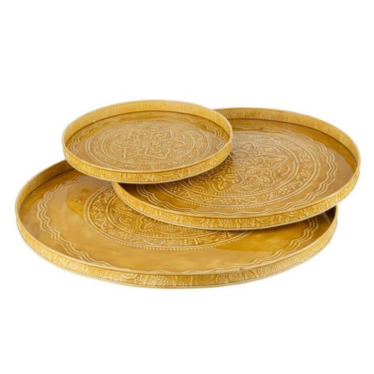 Paris Prix Plateau de Service Déco  Sévilla  35cm Ocre