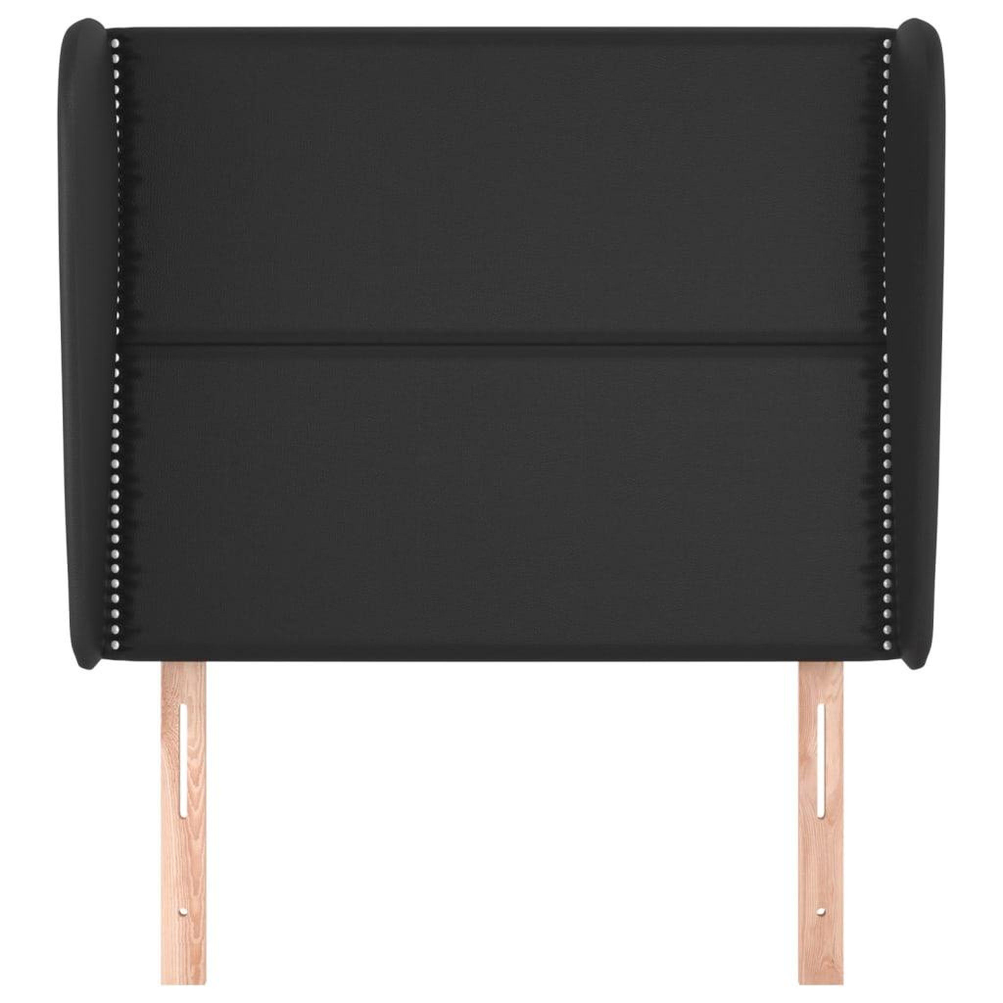 Voir la diapositive 3 : VIDAXL Tete de lit avec oreilles Noir 93x23x118/128 cm Similicuir