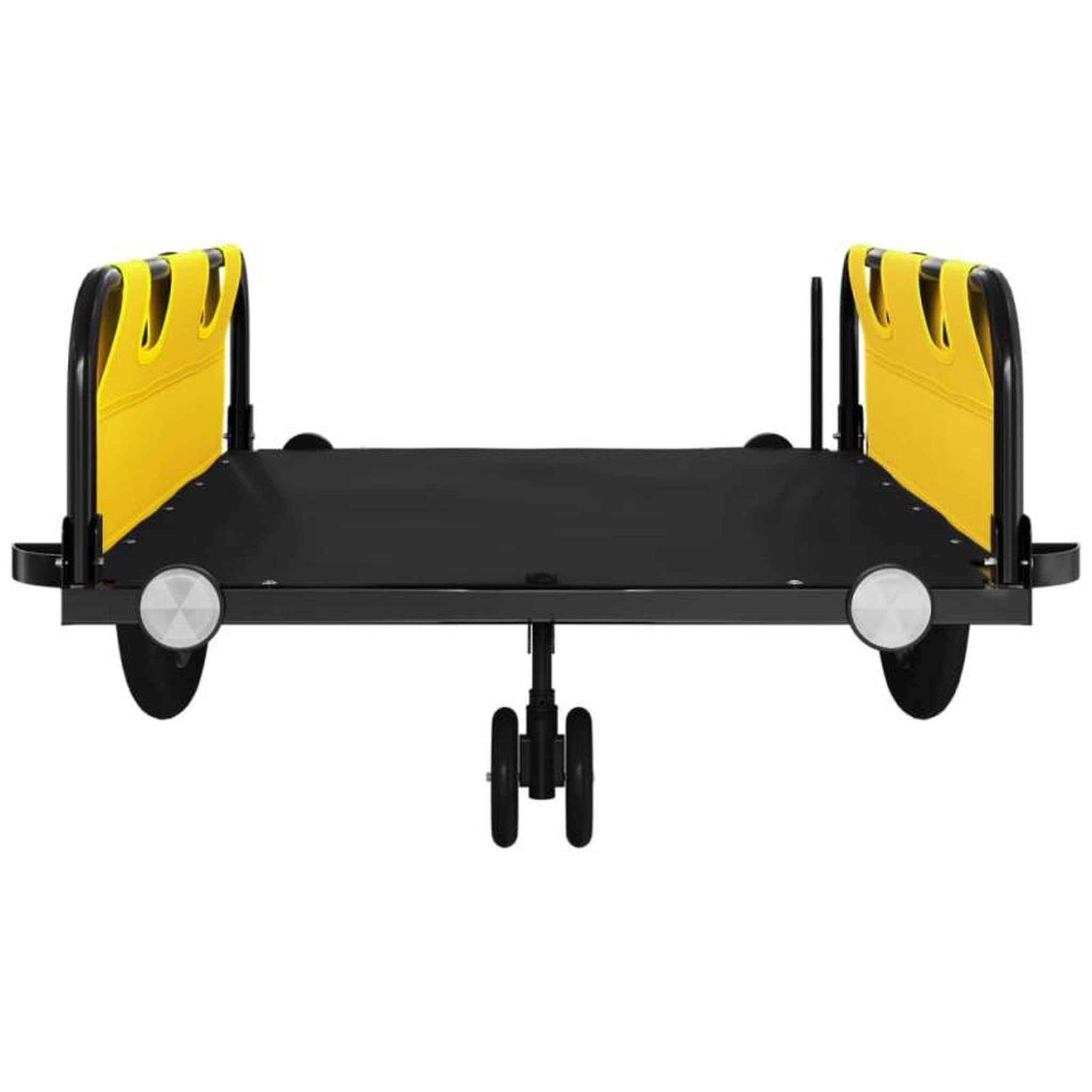 Voir la diapositive 5 : VIDAXL Remorque de vélo jaune et noir tissu oxford et fer