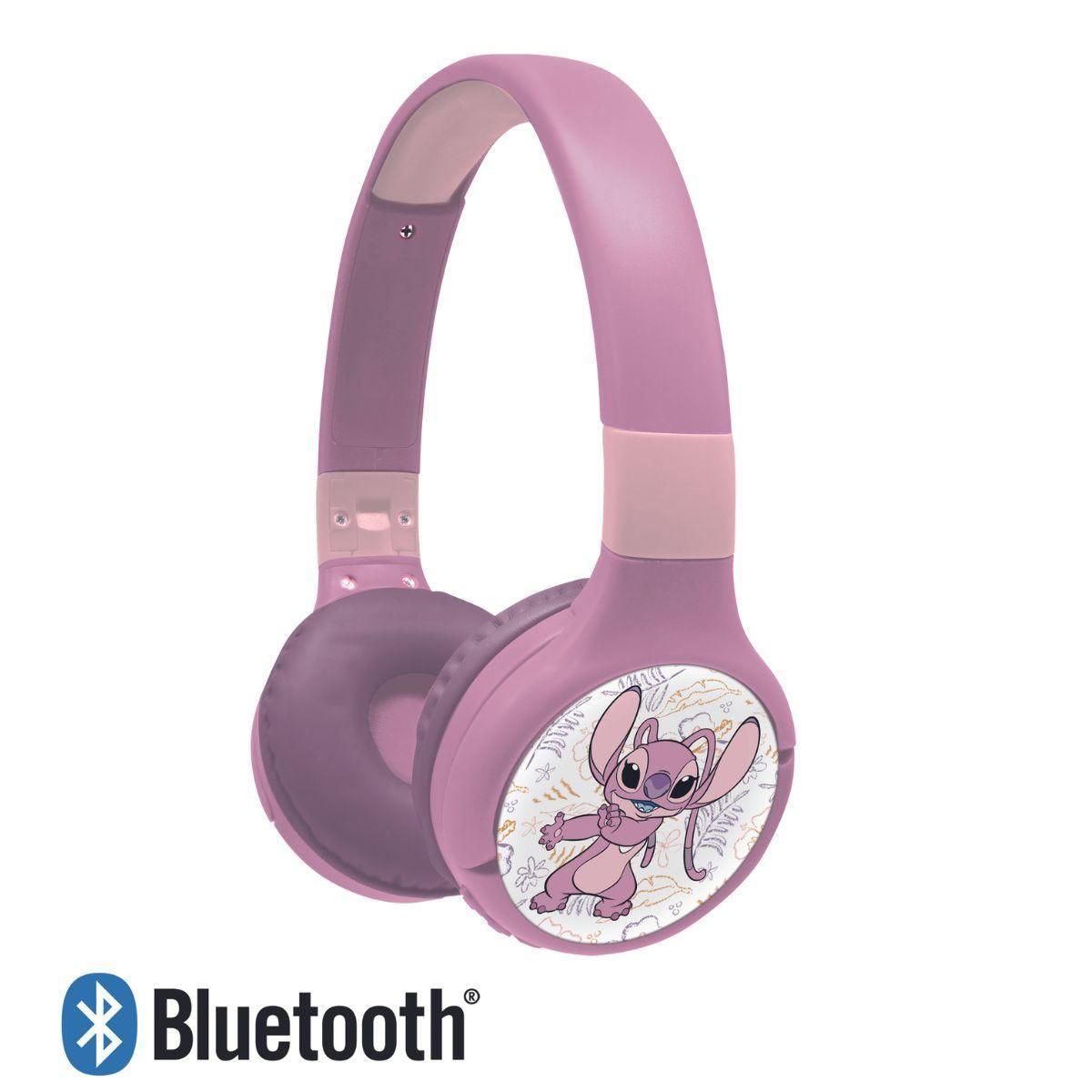 Lexibook Casque 2 en 1 Stitch Angel Bluetooth et Filaire avec limitation de son