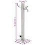 Voir la diapositive 6 : VIDAXL Colonne a eau de jardin ronde Acier inoxydable 65 cm