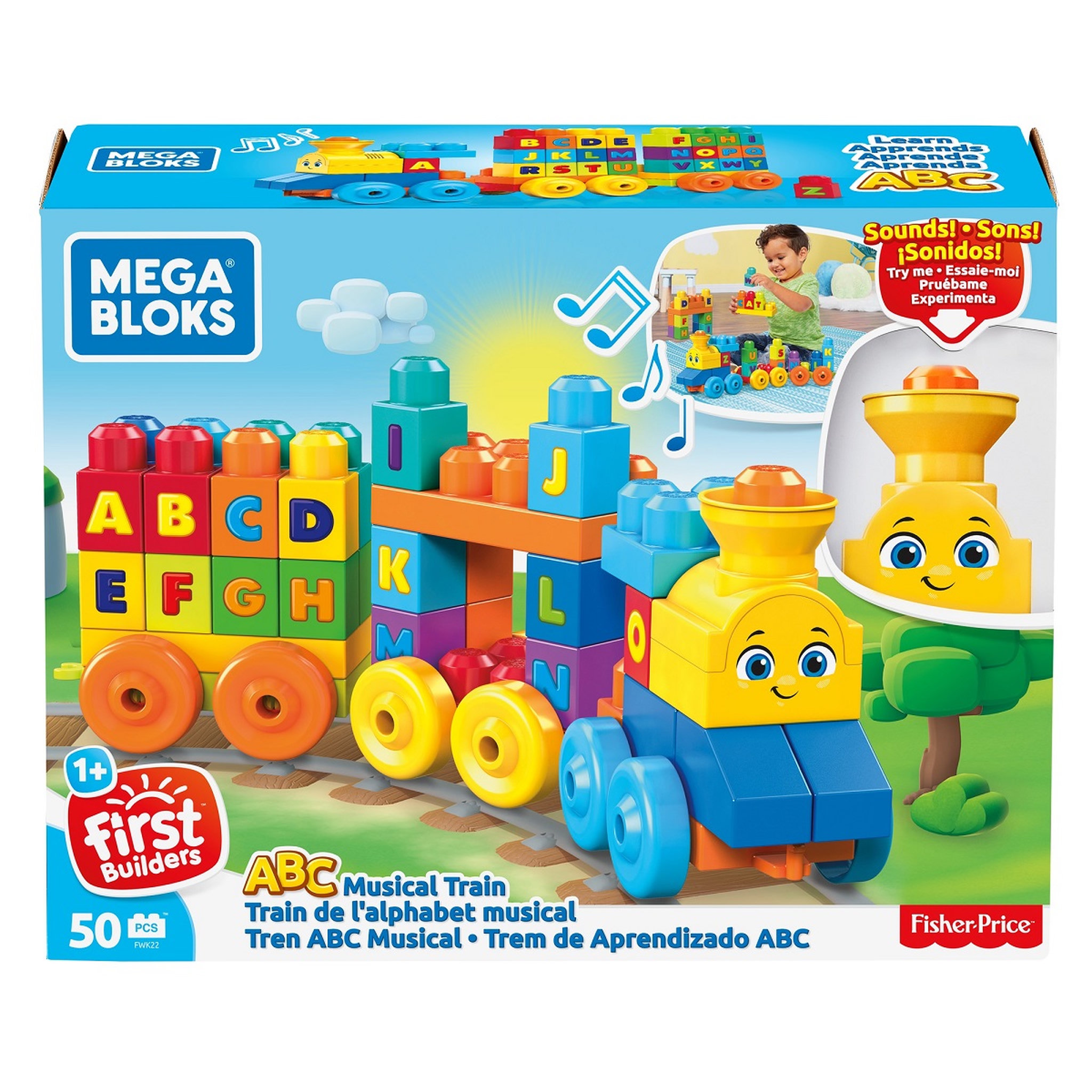 Voir la diapositive 5 : MEGA Mega Bloks Le train de l'alphabet