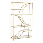 Paris Prix Étagère 6 Niveaux en Verre  Nar  200cm Doré