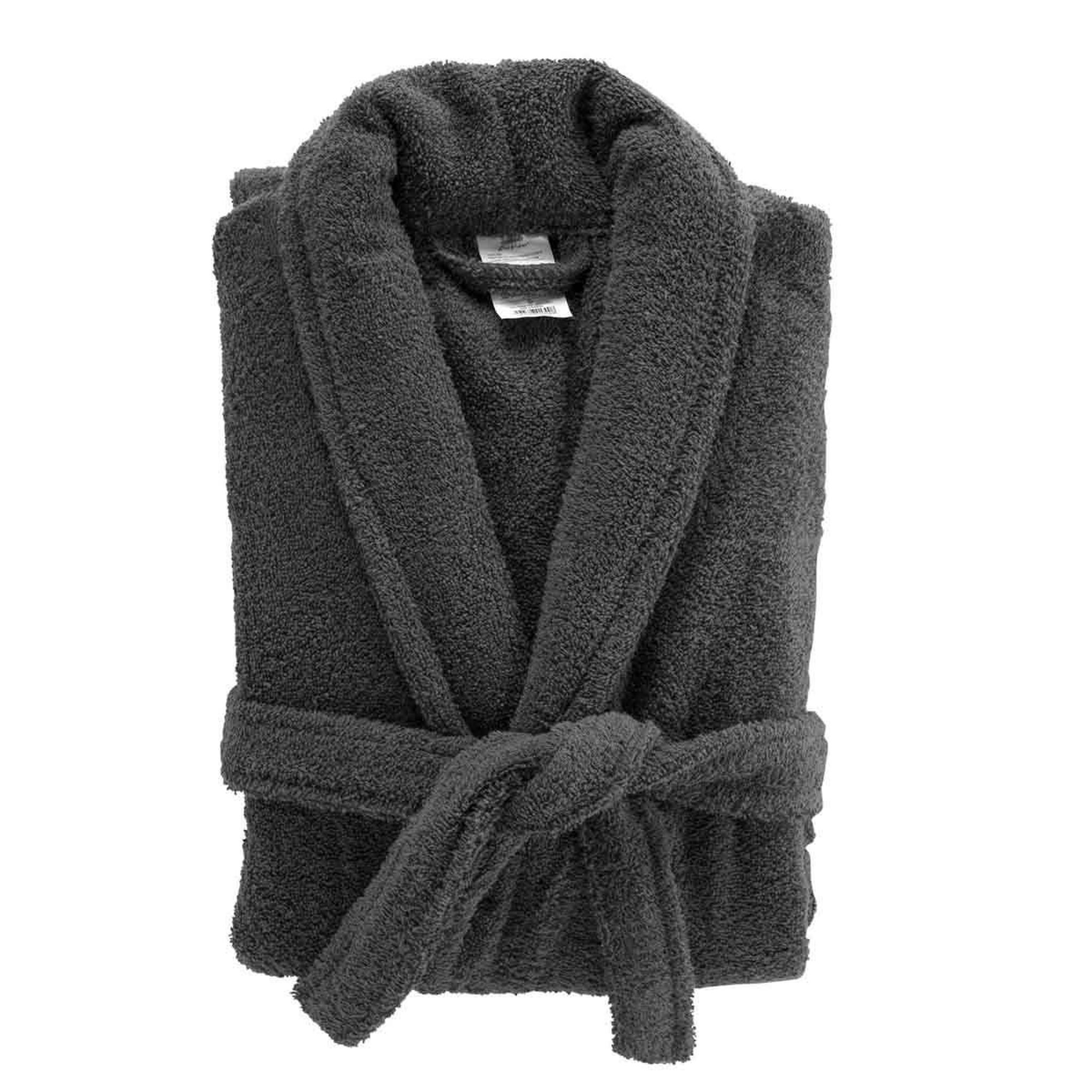 Douceur d'Intérieur Peignoir col châle en coton  tendresse  anthracite