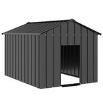 VIDAXL Niche pour chien avec toit noir 113x153x101 cm acier galvanise