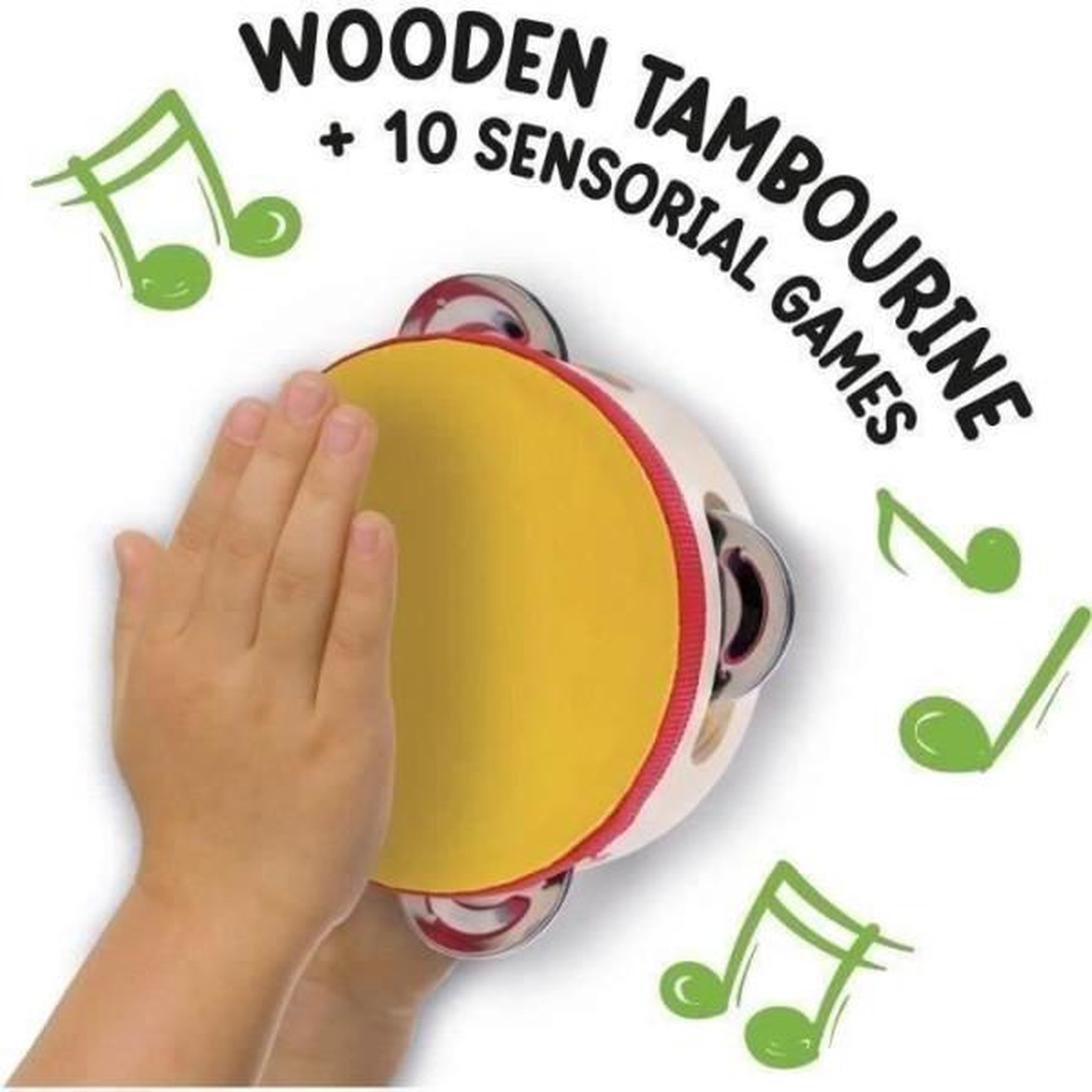 Voir la diapositive 4 : LISCIANI GIOCHI Jeu musical - lisciani - montessori box - l'ouie - tambourin en bois - rythme et audition - activités montessori